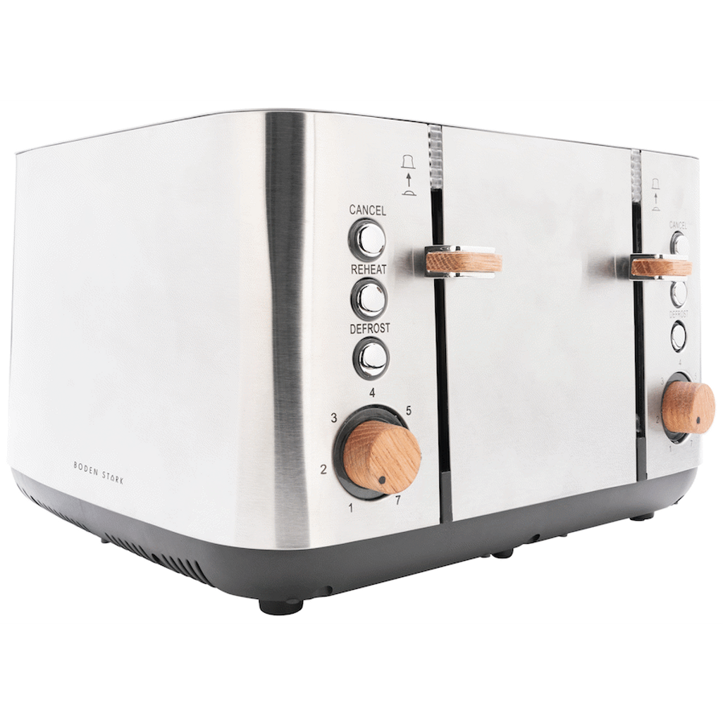 boden stark anson coll 4 slice toaster silver